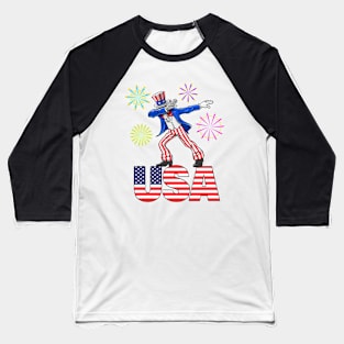 Uncle Sam Dab Baseball T-Shirt